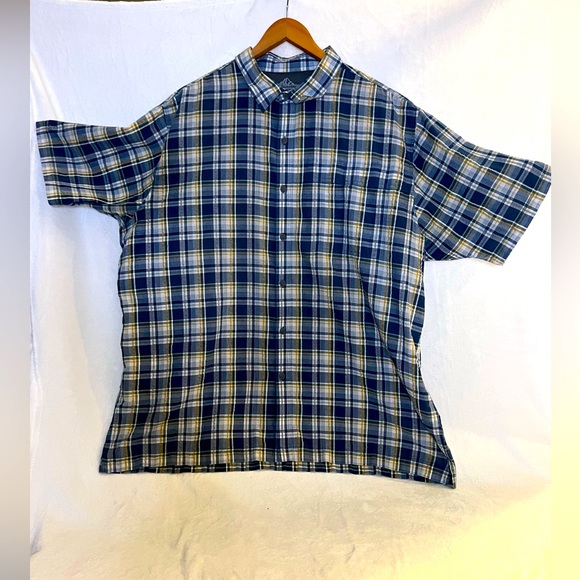 Mens XXL Croft & Barrow Quick Dry Blue Plaid Button Down Shirt - Picture 1 of 6
